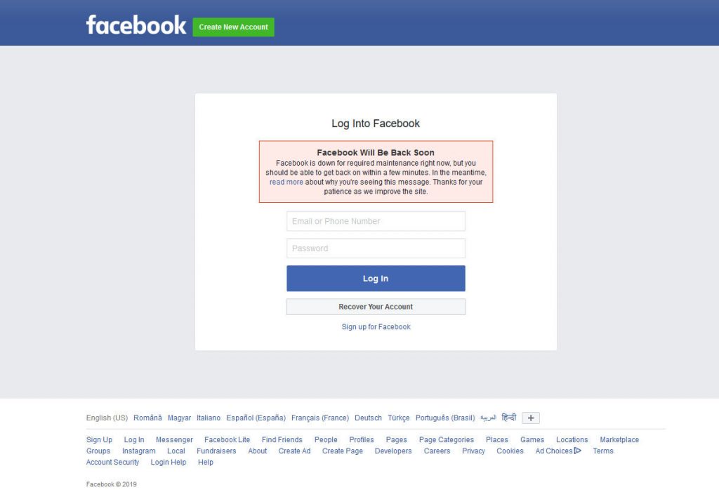 Nu merge Facebook-ul !!! ðŸ˜‚